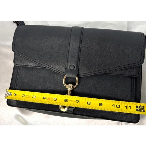 Rebecca Minkoff Black Leather Crossbody Bag W/Gold Hardware